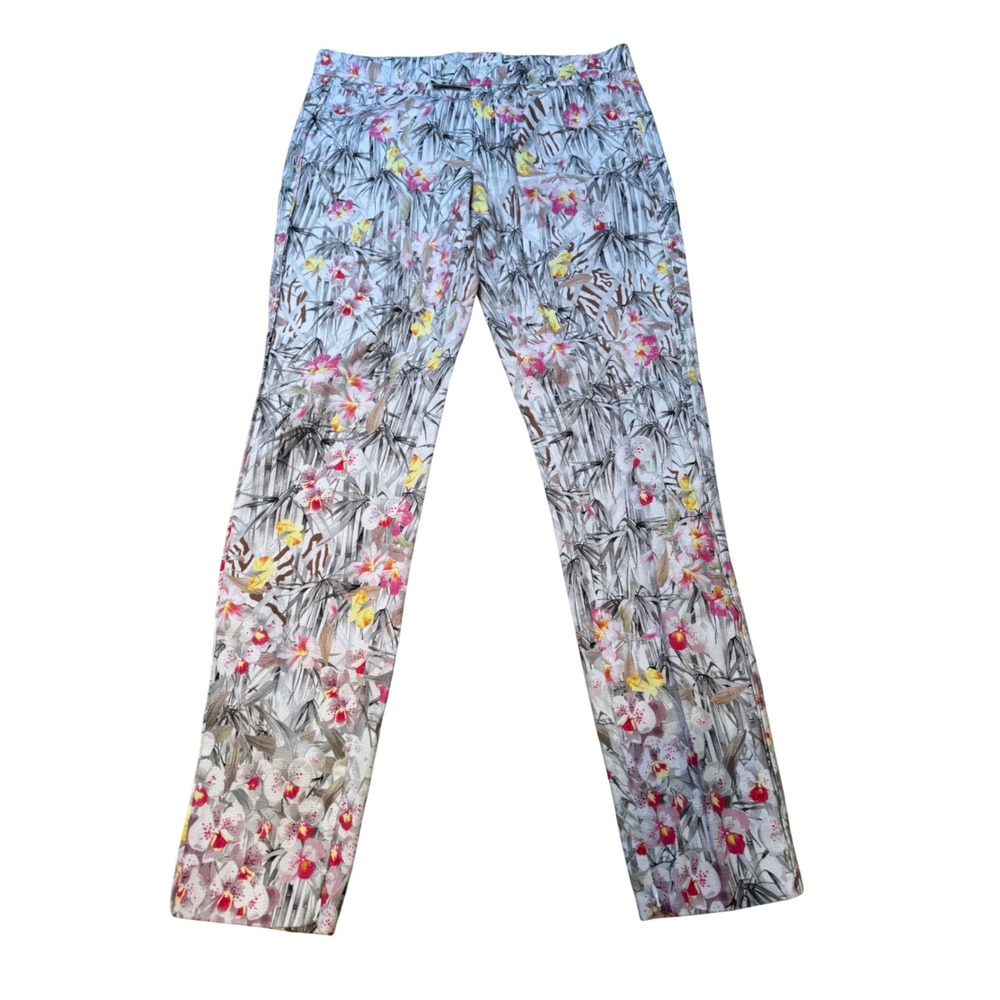 Sonia Bogner Womens Floral Print Straight Leg Pants‎ Made in Czech Republic  8